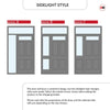 Exterior Victorian Nightingale 1L 4P Door with Single Sidelight and Transom - Customisable: Size, Colour, Glass and Sidelight Options