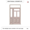 Exterior Victorian Nightingale Front Door with Single Sidelight and Transom - Customisable: Size, Colour, Glass and Sidelight Options