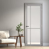 Lerens Solid Wood Internal Door UK Made  DD0117F Frosted Glass - Mist Grey Premium Primed - Urban Lite® Bespoke Sizes