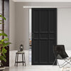 Single Sliding Door & Premium Wall Track - Eco-Urban® Tromso 9 Panel Door DD6402 - 6 Colour Options