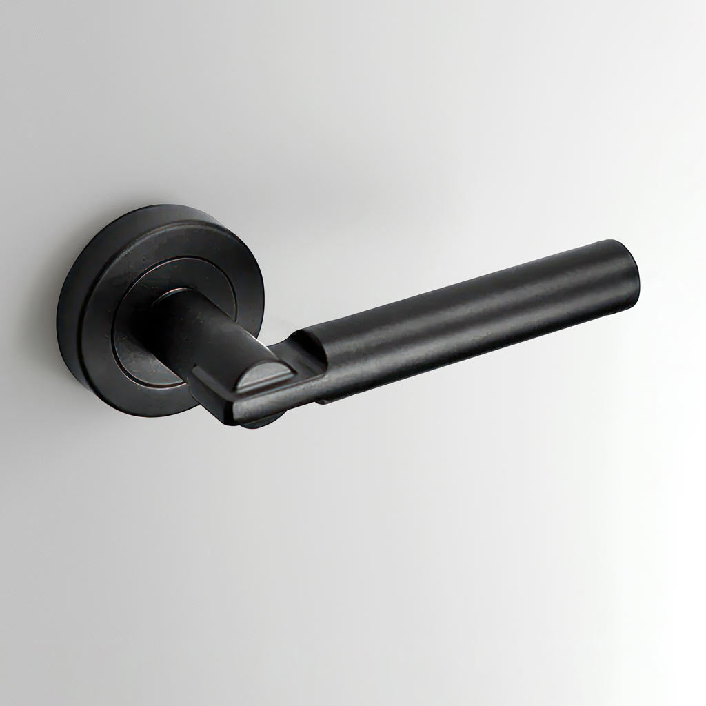 Turin Door Lever Handle - Matt Black