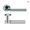 Turin Door Lever Bathroom Handle Pack - 4 Square Hinges - Polished Chrome Finish