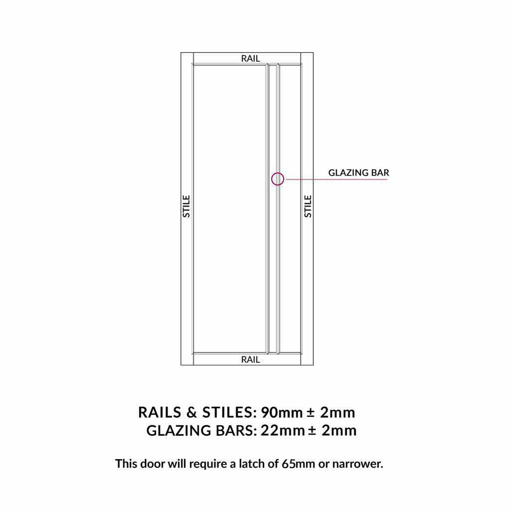 Milano Panel Solid Wood Internal Door UK Made DD0101P - Shadow Black P