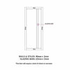 Rails, stiles and glazing bars sizes diagram