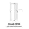 Tula Panel Solid Wood Internal Door Pair UK Made DD0104P - Shadow Black Premium Primed - Urban Lite® Bespoke Sizes