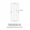 Rails, stiles and glazing bars sizes diagram