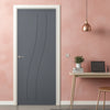 V-Line® Grooved Flush Door V076 - Premium Primed - Six Colour Options