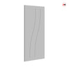 V-Line® Grooved Flush Door Pair V076 - Premium Primed - Six Colour Options