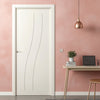 V-Line® Grooved Flush Door V076 - Premium Primed - Six Colour Options