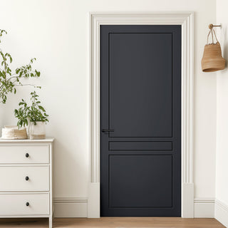 Image: V-Line® Grooved Flush Door V045 - Premium Primed - Six Colour Options