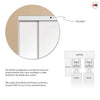 Two Sliding Maximal Wardrobe Doors & Frame Kit - V-Line® Grooved Flush Door V070 - Premium Primed - Six Colour Options