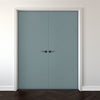 V-Line® Grooved Flush Door Pair V001 - Premium Primed - Six Colour Options