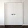 V-Line® Grooved Flush Door Pair V001 - Premium Primed - Six Colour Options