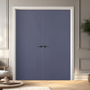 V-Line® Grooved Flush Door Pair V002 - Premium Primed - Six Colour Options