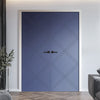 V-Line® Grooved Flush Door Pair V003 - Premium Primed - Six Colour Options