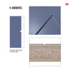 V-Line® Grooved Flush Door V019 - Premium Primed - Six Colour Options