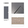 Three Sliding Maximal Wardrobe Doors & Frame Kit - V-Line® Grooved Flush Door V027 - Premium Primed - Six Colour Options