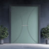 V-Line® Grooved Flush Door Pair V008 - Premium Primed - Six Colour Options