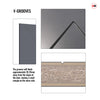 V-Line® Grooved Flush Door V008 - Premium Primed - Six Colour Options