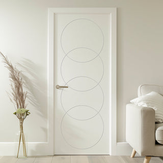 Image: V-Line® Grooved Flush Door V011 - Premium Primed - Six Colour Options