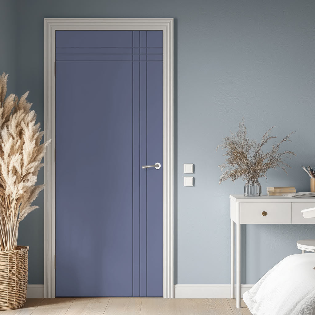 V-Line® Grooved Flush Door V019 - Premium Primed - Six Colour Options