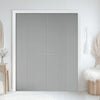 V-Line® Grooved Flush Door Pair V021 - Premium Primed - Six Colour Options