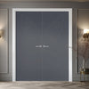 V-Line® Grooved Flush Door Pair V023 - Premium Primed - Six Colour Options