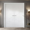 V-Line® Grooved Flush Door Pair V023 - Premium Primed - Six Colour Options