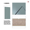 V-Line® Grooved Flush Door V025 - Premium Primed - Six Colour Options