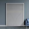 V-Line® Grooved Flush Door Pair V027 - Premium Primed - Six Colour Options