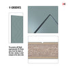 V-Line® Grooved Flush Door V031 - Premium Primed - Six Colour Options