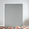 V-Line® Grooved Flush Door Pair V031 - Premium Primed - Six Colour Options