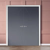 V-Line® Grooved Flush Door Pair V032 - Premium Primed - Six Colour Options