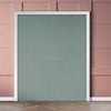 V-Line® Grooved Flush Door Pair V032 - Premium Primed - Six Colour Options