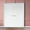 V-Line® Grooved Flush Door Pair V032 - Premium Primed - Six Colour Options