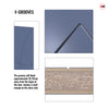 V-Line® Grooved Flush Door V032 - Premium Primed - Six Colour Options