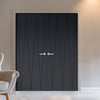 V-Line® Grooved Flush Door Pair V034 - Premium Primed - Six Colour Options