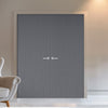 V-Line® Grooved Flush Door Pair V034 - Premium Primed - Six Colour Options