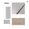 V-Line® Grooved Flush Door V034 - Premium Primed - Six Colour Options