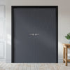 V-Line® Grooved Flush Door Pair V035 - Premium Primed - Six Colour Options