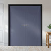 V-Line® Grooved Flush Door Pair V035 - Premium Primed - Six Colour Options