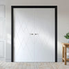 V-Line® Grooved Flush Door Pair V035 - Premium Primed - Six Colour Options