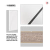 V-Line® Grooved Flush Door V037 - Premium Primed - Six Colour Options