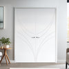 V-Line® Grooved Flush Door Pair V037 - Premium Primed - Six Colour Options