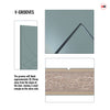 V-Line® Grooved Flush Door V038 - Premium Primed - Six Colour Options