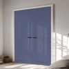 V-Line® Grooved Flush Door Pair V043 - Premium Primed - Six Colour Options