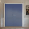 V-Line® Grooved Flush Door Pair V045 - Premium Primed - Six Colour Options