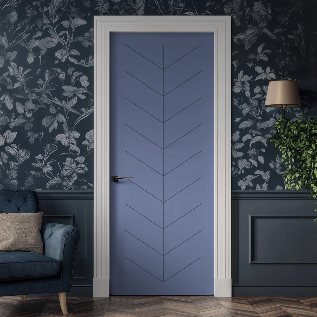 V-Line® Grooved Flush Door V071 - Premium Primed - Six Colour Options