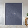 V-Line® Grooved Flush Door Pair V077 - Premium Primed - Six Colour Options