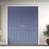 V-Line® Grooved Flush Door Pair V078 - Premium Primed - Six Colour Options